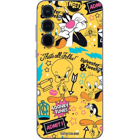 Looney Tunes Tweety and Sylvester Patches Galaxy A36 5G Skin